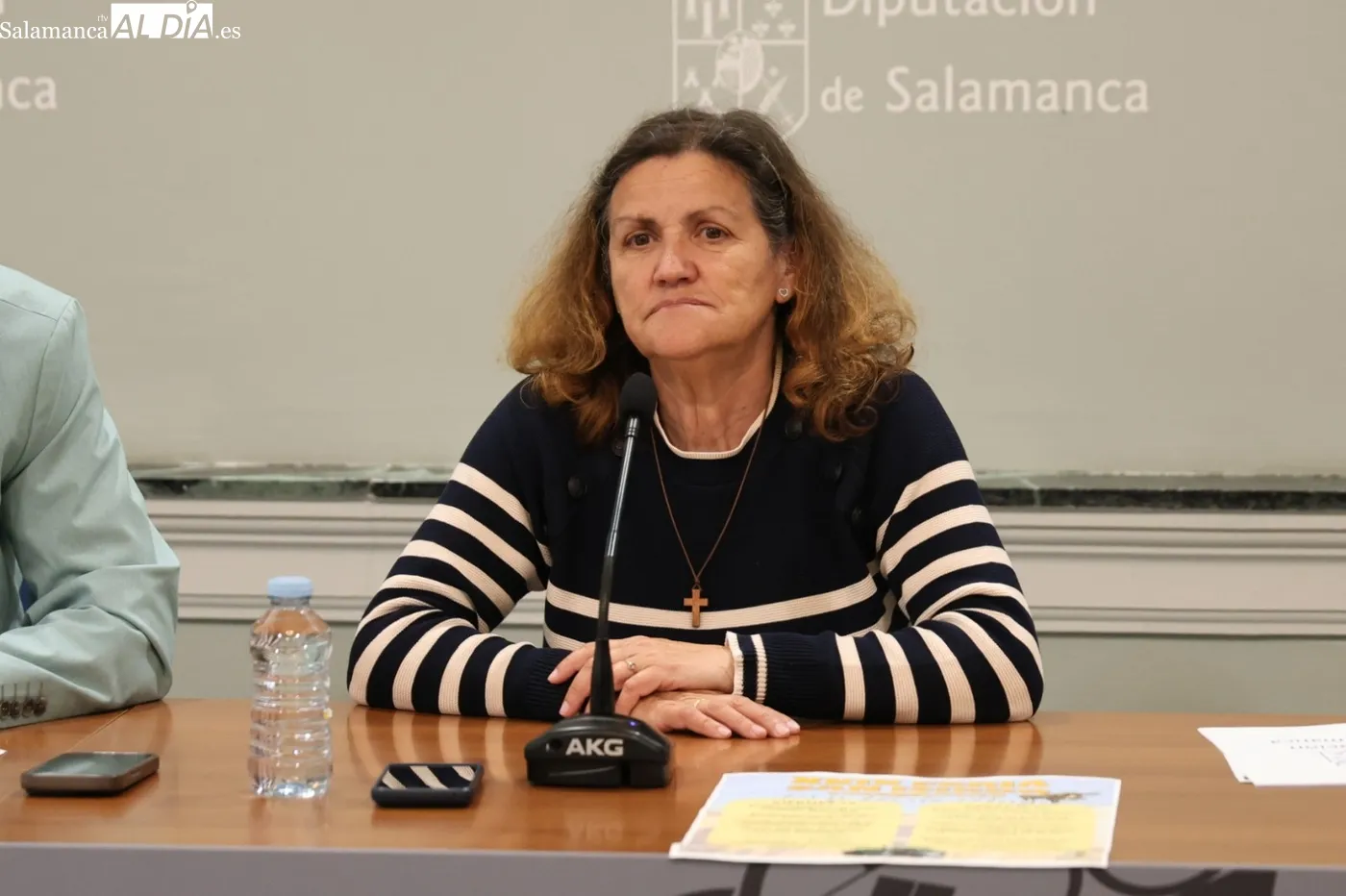 Nieves García en la presentación de la Feria de San Isidro de Lumbrales en la Diputación de Salamanca / DAVID SAÑUDO