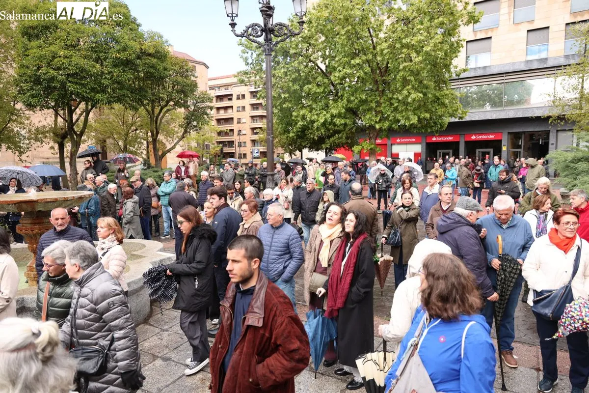 Protesta por las conexiones ferroviarias en Salamanca | FOTOS: David Sañudo 