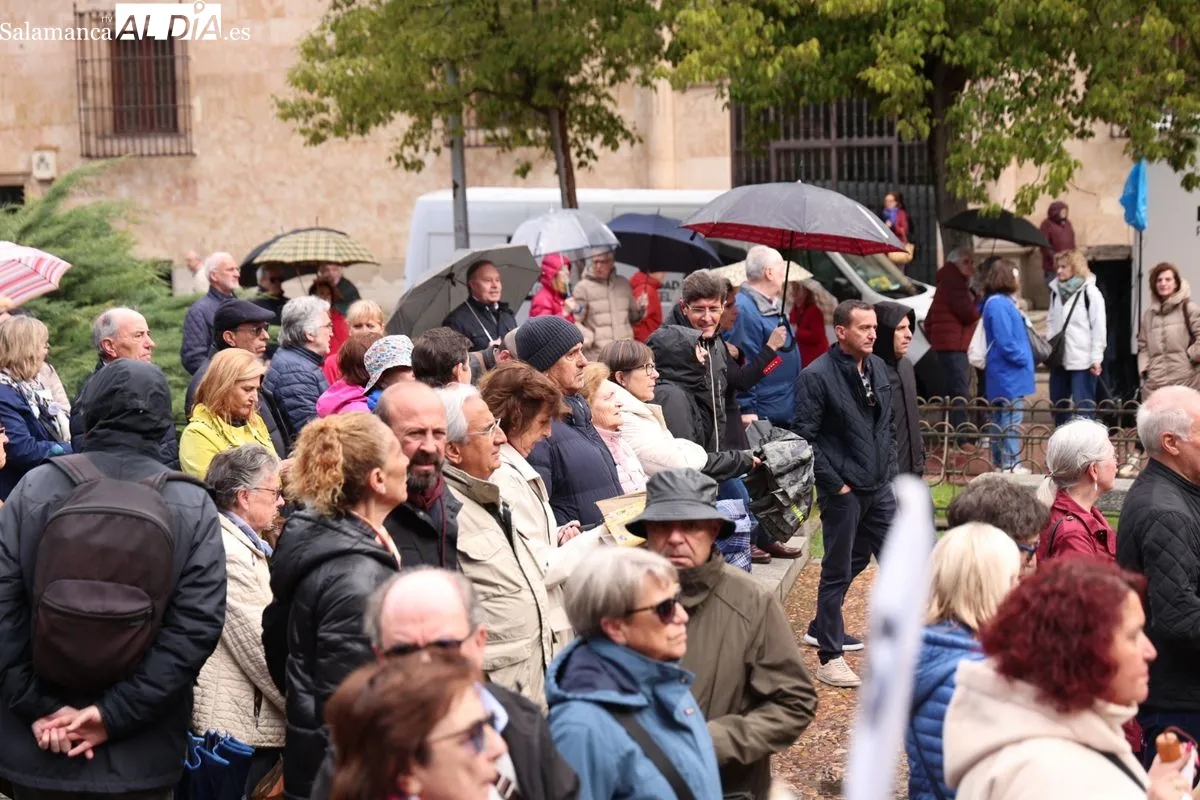 Protesta por las conexiones ferroviarias en Salamanca | FOTOS: David Sañudo 