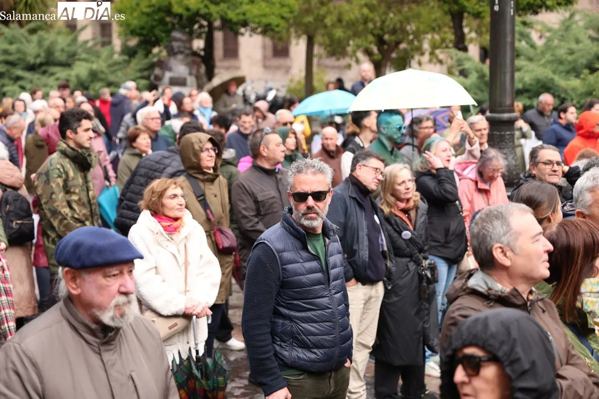 Protesta por las conexiones ferroviarias en Salamanca | FOTOS: David Sañudo 