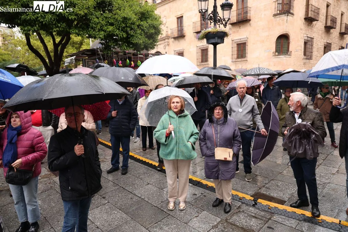 Protesta por las conexiones ferroviarias en Salamanca | FOTOS: David Sañudo 