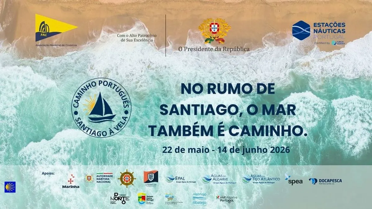 Veleros de la flota 'Camino Portugués de Santiago a Vela' en la Ría de Aveiro