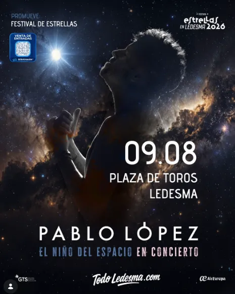 Foto 2 - Pablo L&oacute;pez ofrecer&aacute; un concierto en la Plaza de Toros de Ledesma 