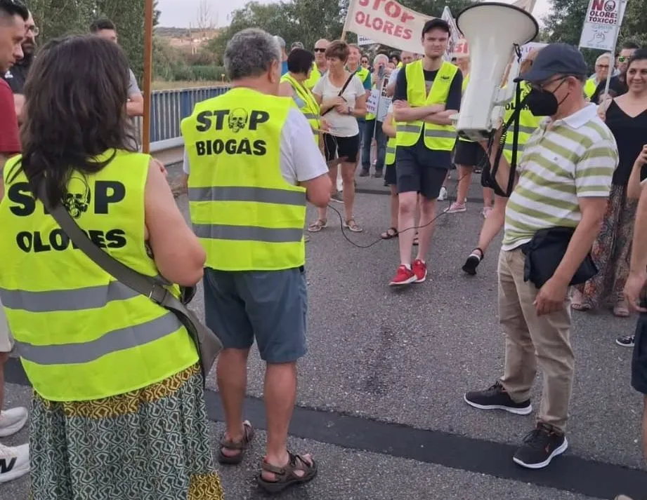 Manifestación de Cuidamos Villamayor en el Parque Científico de este municipio. Foto Cuidamos Villamayor