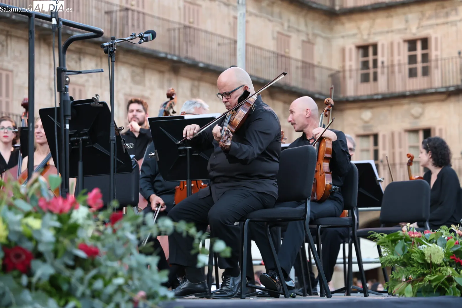 Concierto Orquesta Sinfónica de Castilla y León en la Plaza Mayor de Salamanca. Fotos: David Sañudo