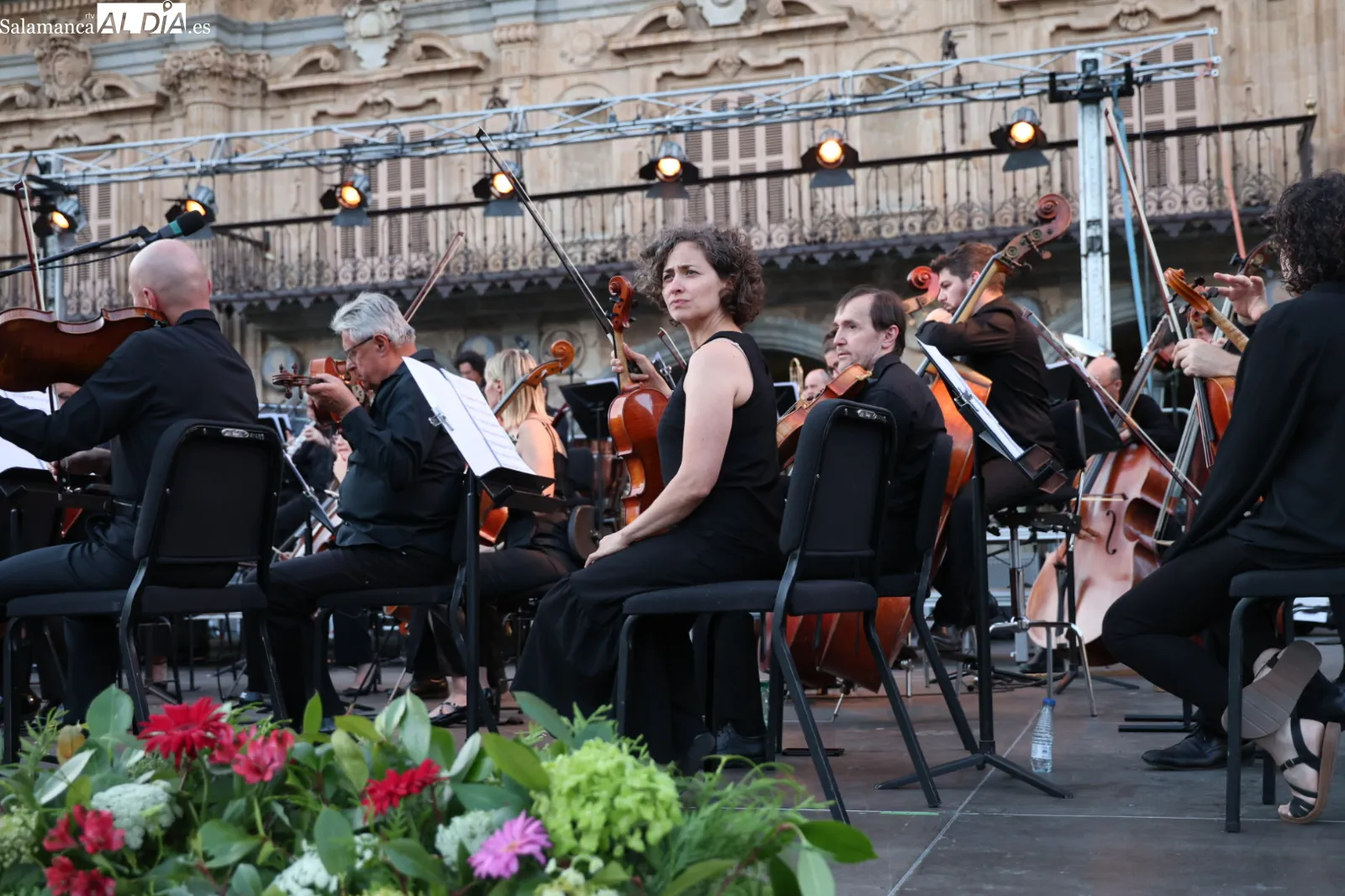 Concierto Orquesta Sinfónica de Castilla y León en la Plaza Mayor de Salamanca. Fotos: David Sañudo