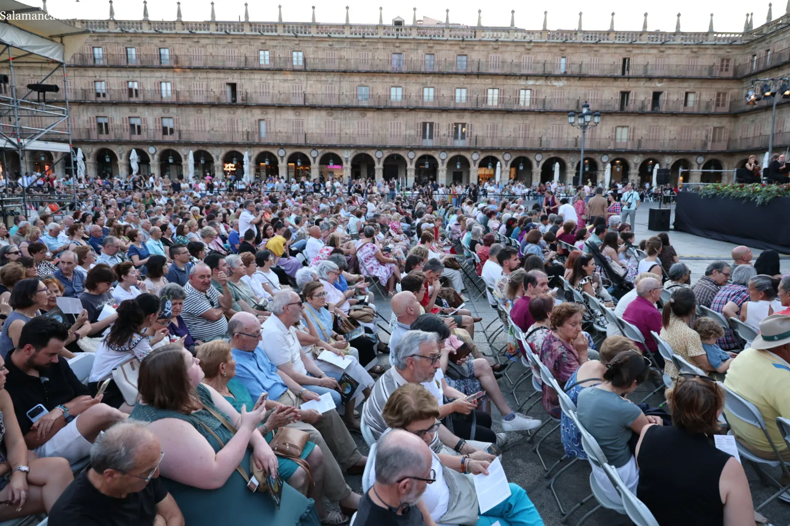 Concierto Orquesta Sinfónica de Castilla y León en la Plaza Mayor de Salamanca. Fotos: David Sañudo