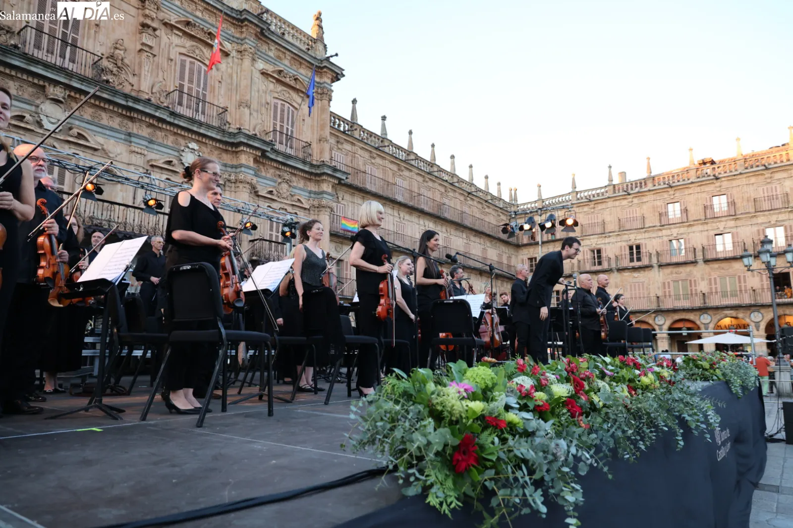 Concierto Orquesta Sinfónica de Castilla y León en la Plaza Mayor de Salamanca. Fotos: David Sañudo