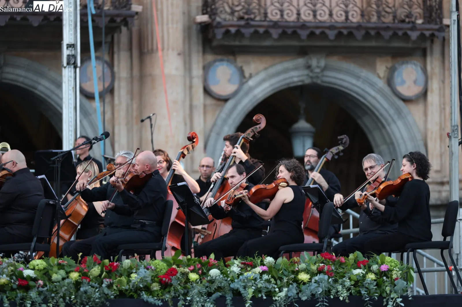 Concierto Orquesta Sinfónica de Castilla y León en la Plaza Mayor de Salamanca. Fotos: David Sañudo