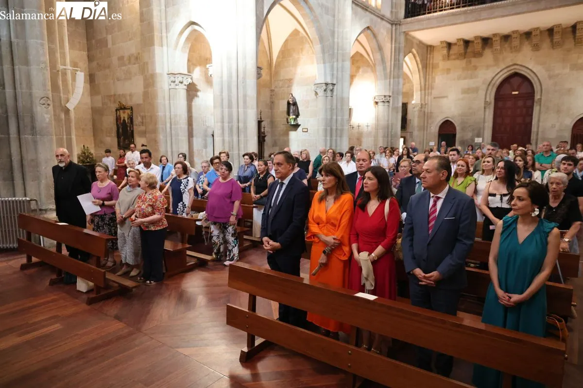 Eucaristía en honor al patrón de Salamanca en la iglesia de San Juan de Sahagún. Fotos: David Sañudo
