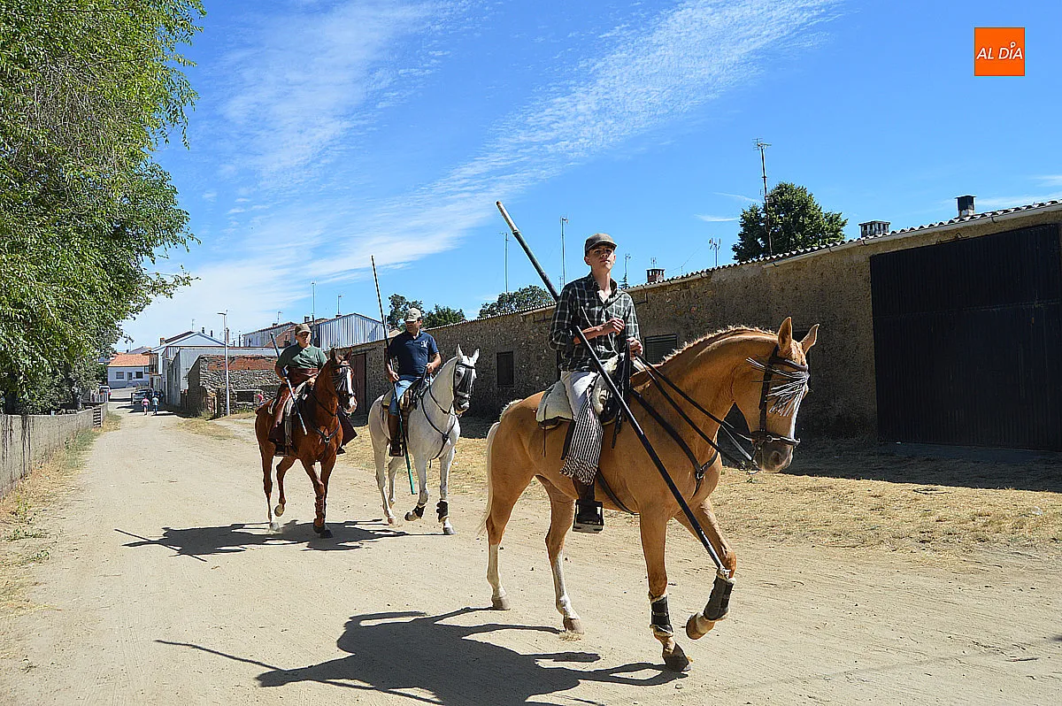 Encierro a caballo  del domingo de El Payo 