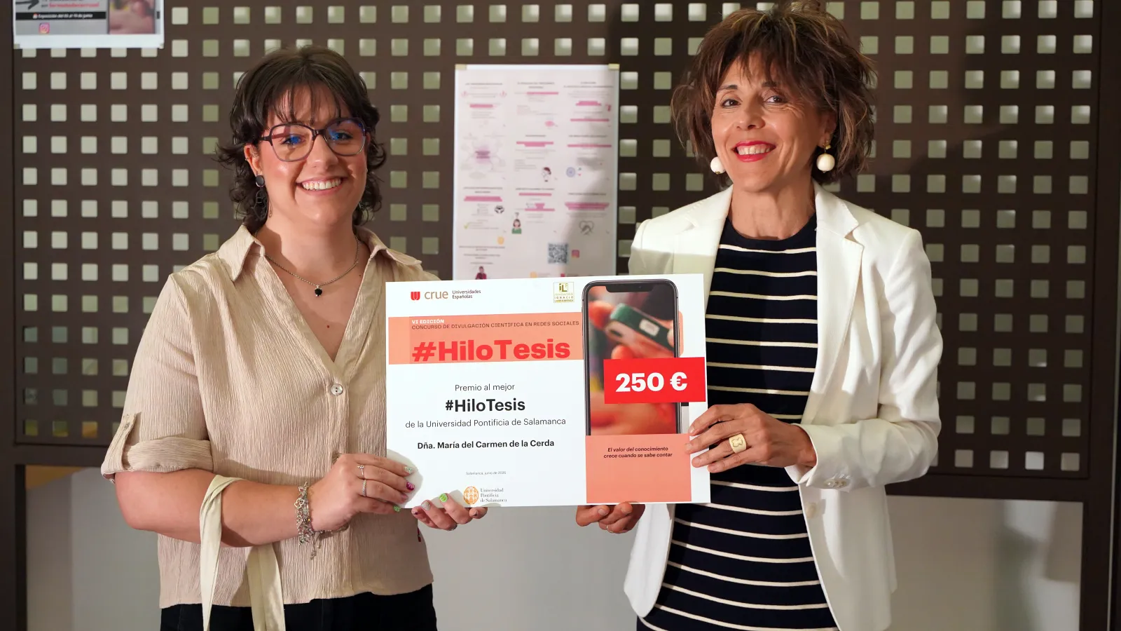 M.ª del Carmen de la Cerda gana el certamen #HiloTesis en la UPSA