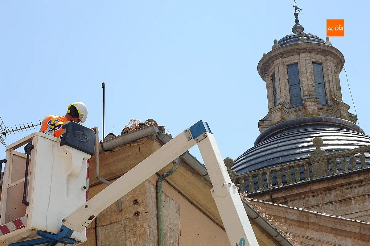 Foto 4 - Comienzan las obras de renovaci&oacute;n del alumbrado en la Catedral y Cerralbo 