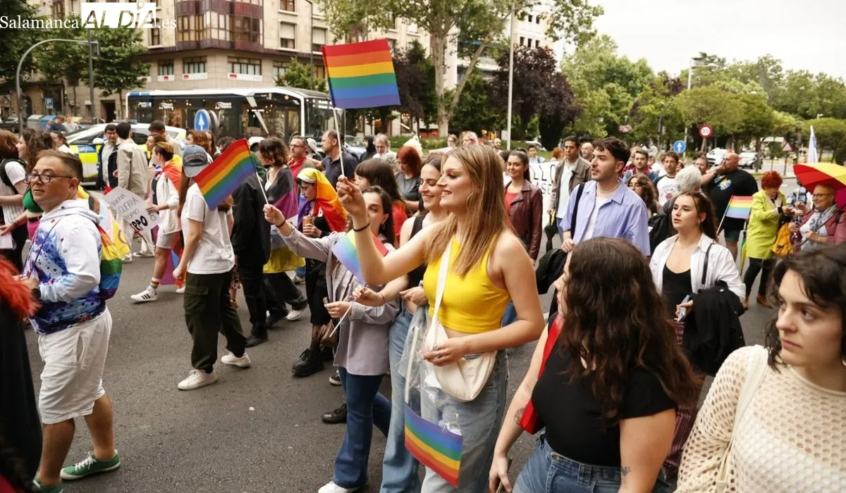 Manifestación del Orgullo LGTB+ en Salamanca el 28 de junio