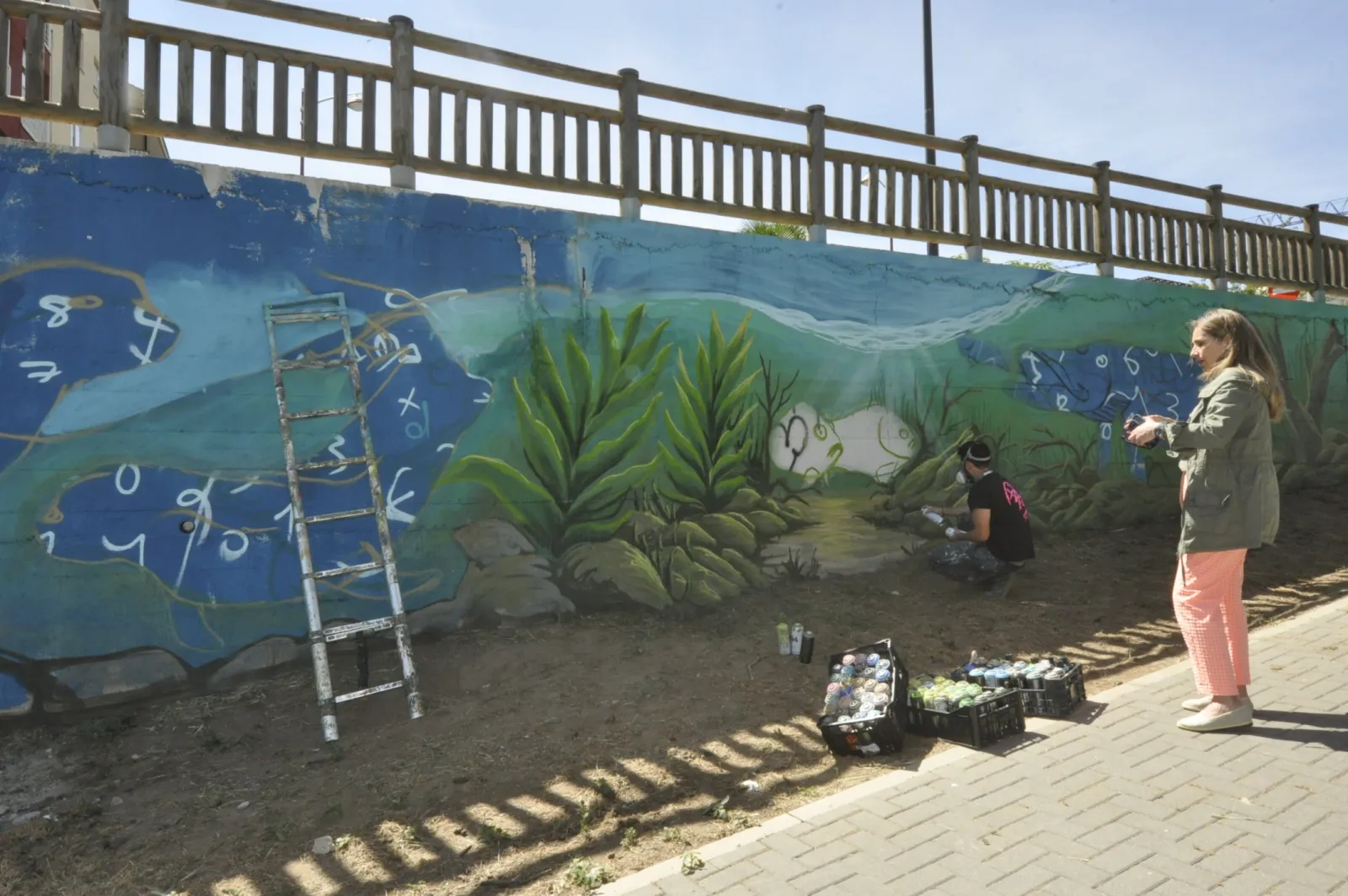 Foto 2 - Santa Marta estrena el mural 'El latir del Tormes' para iniciar la Semana del Medioambiente