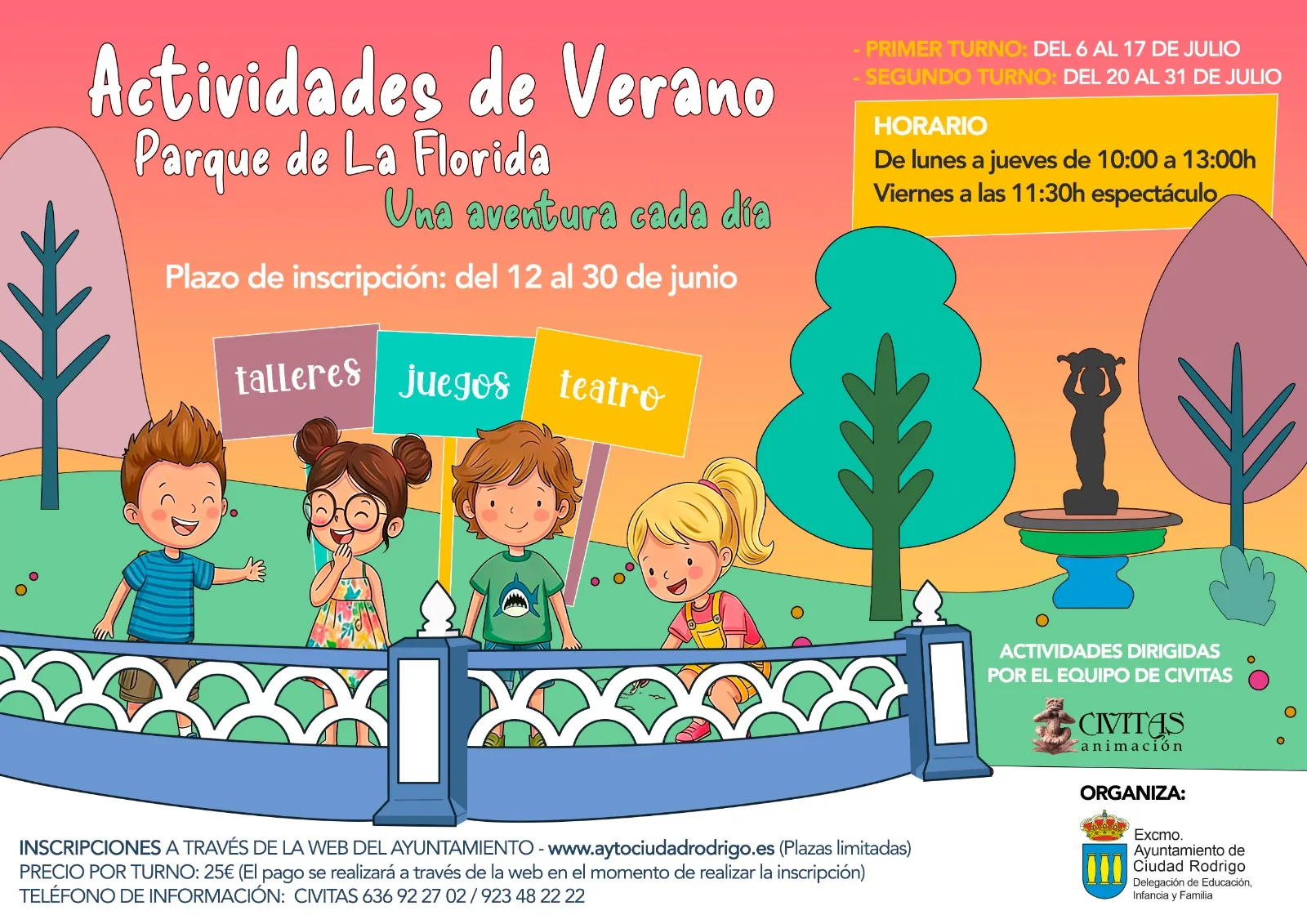 Foto 2 - Abierto el plazo para las actividades de verano de julio en el Parque de La Florida