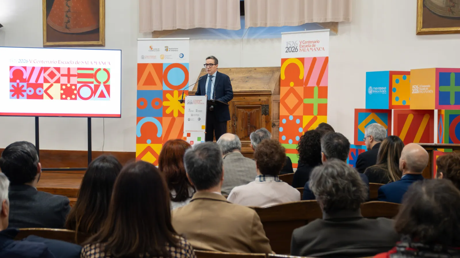 La marca del V Centenario de la Escuela de Salamanca obtiene la Medalla de Oro Brandor 2026. Fotos USAL