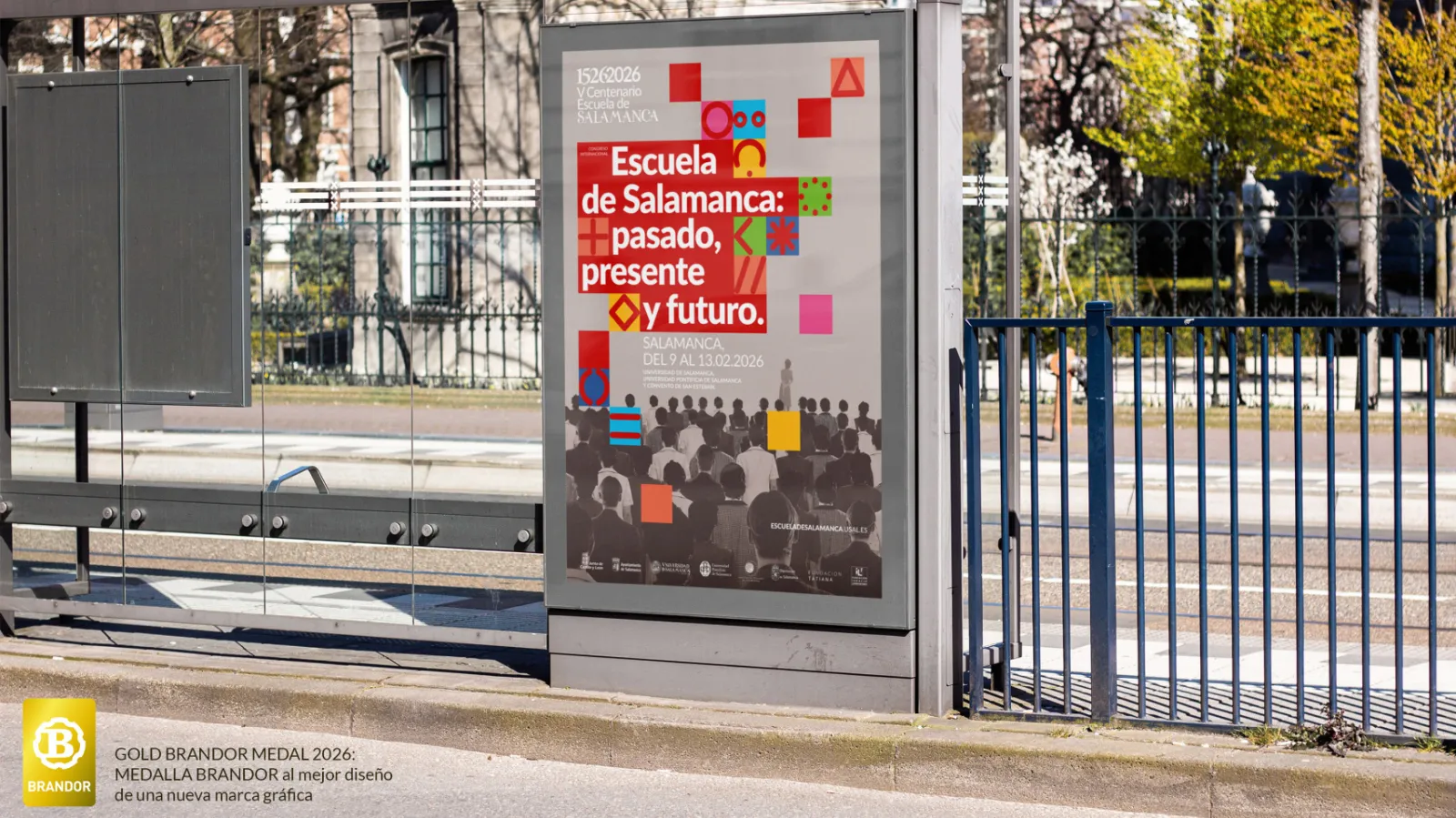 La marca del V Centenario de la Escuela de Salamanca obtiene la Medalla de Oro Brandor 2026. Fotos USAL