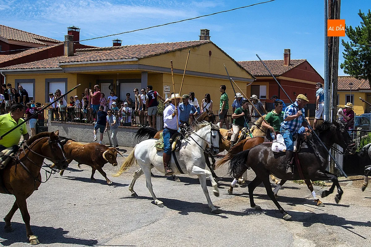 Encierro a caballo y paella en las fietas del Corpus de La Fuente de San Esteban