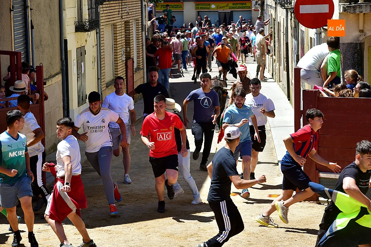 Encierro urbano matinal en la Fuente de San Esteban