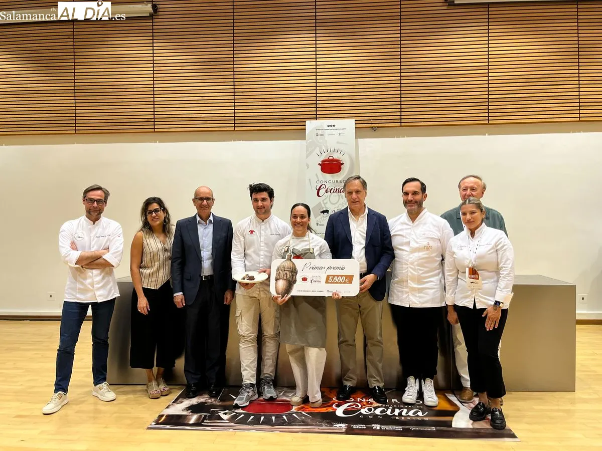Entrega de premios del V Concurso de Cocina con Ibérico;  Javier Fuentes se ha alzado con el primer premio. Fotos: Emily Rivas