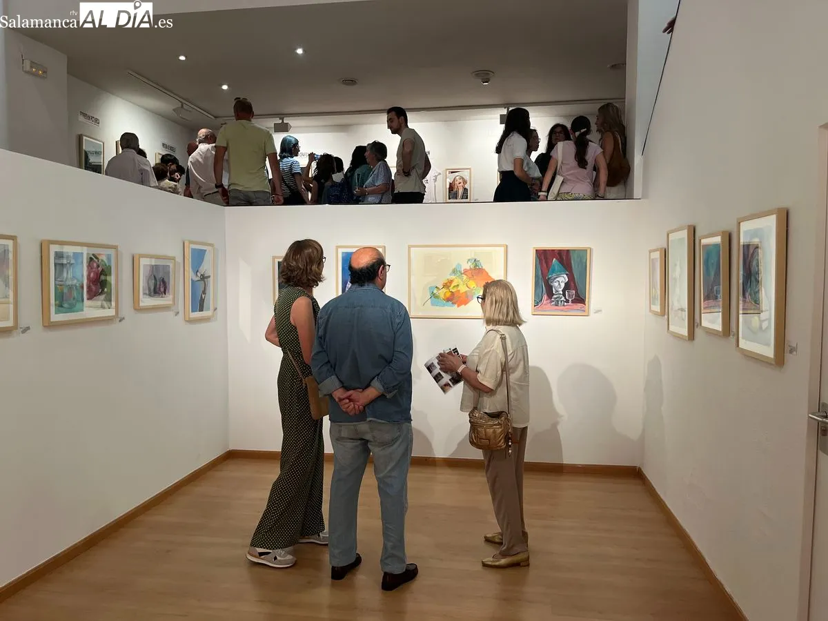 Inauguración de la exposición de los trabajos de los alumnos de la Escuela de San Eloy en la Sala de Garci-Grande. Fotos: Emily Rivas