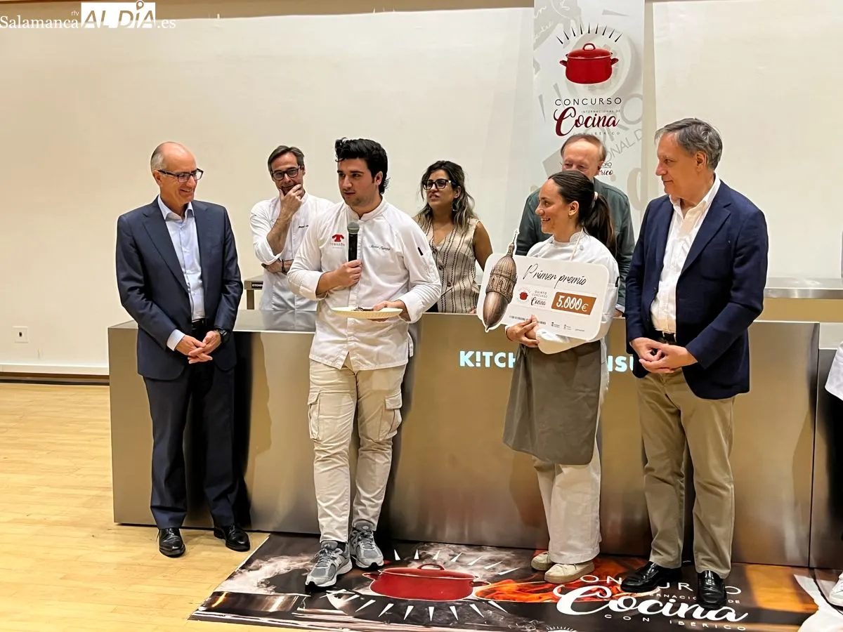 Entrega de premios del V Concurso de Cocina con Ibérico;  Javier Fuentes se ha alzado con el primer premio. Fotos: Emily Rivas