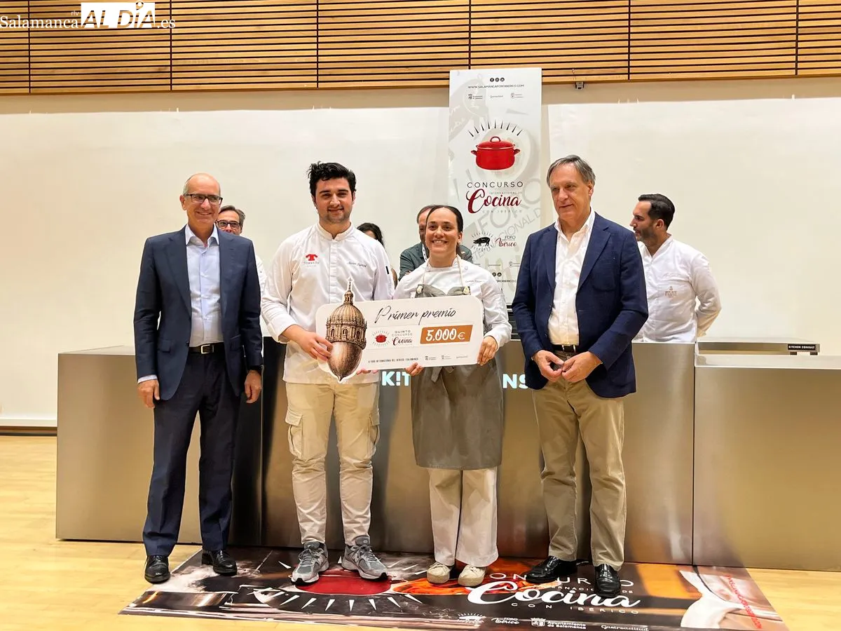 Entrega de premios del V Concurso de Cocina con Ibérico;  Javier Fuentes se ha alzado con el primer premio. Fotos: Emily Rivas