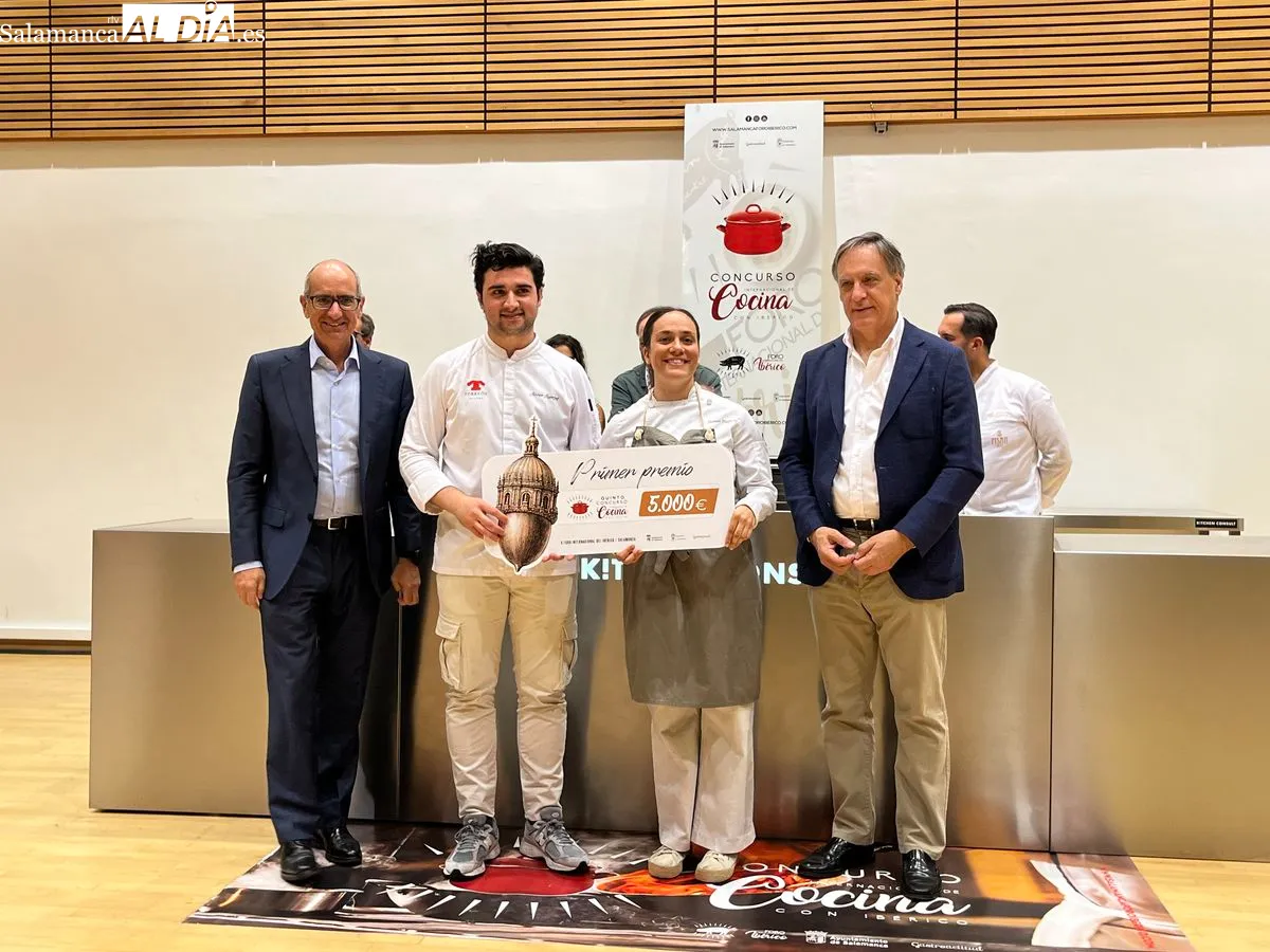 Entrega de premios del V Concurso de Cocina con Ibérico;  Javier Fuentes se ha alzado con el primer premio. Fotos: Emily Rivas