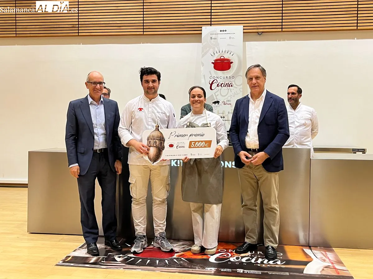 Entrega de premios del V Concurso de Cocina con Ibérico;  Javier Fuentes se ha alzado con el primer premio. Fotos: Emily Rivas