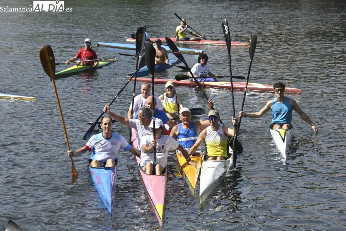 Medio siglo después de su plata olímpica, el K4 español vuelve a remar en Salamanca y homenajea a Heraclio Carreño | FOTOS: SALAMANCArtv AL DÍA 