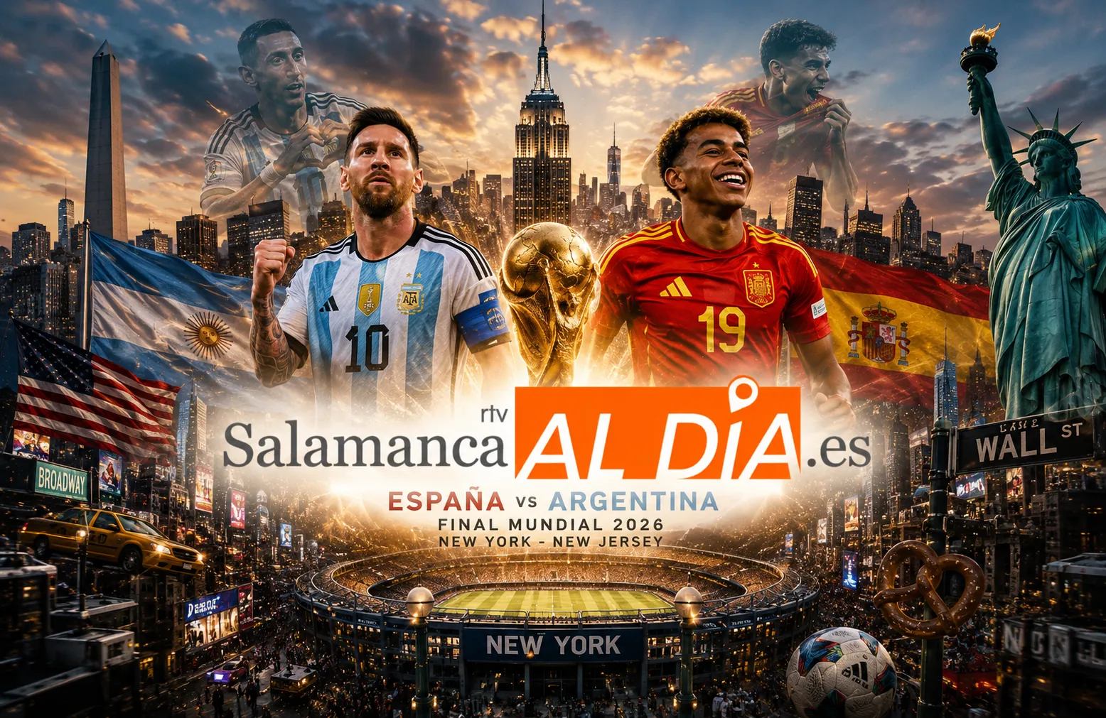 SALAMANCArtv AL DÍA estará presente la final del Mundial 2026 con una cobertura especial del España - Argentina desde Nueva York