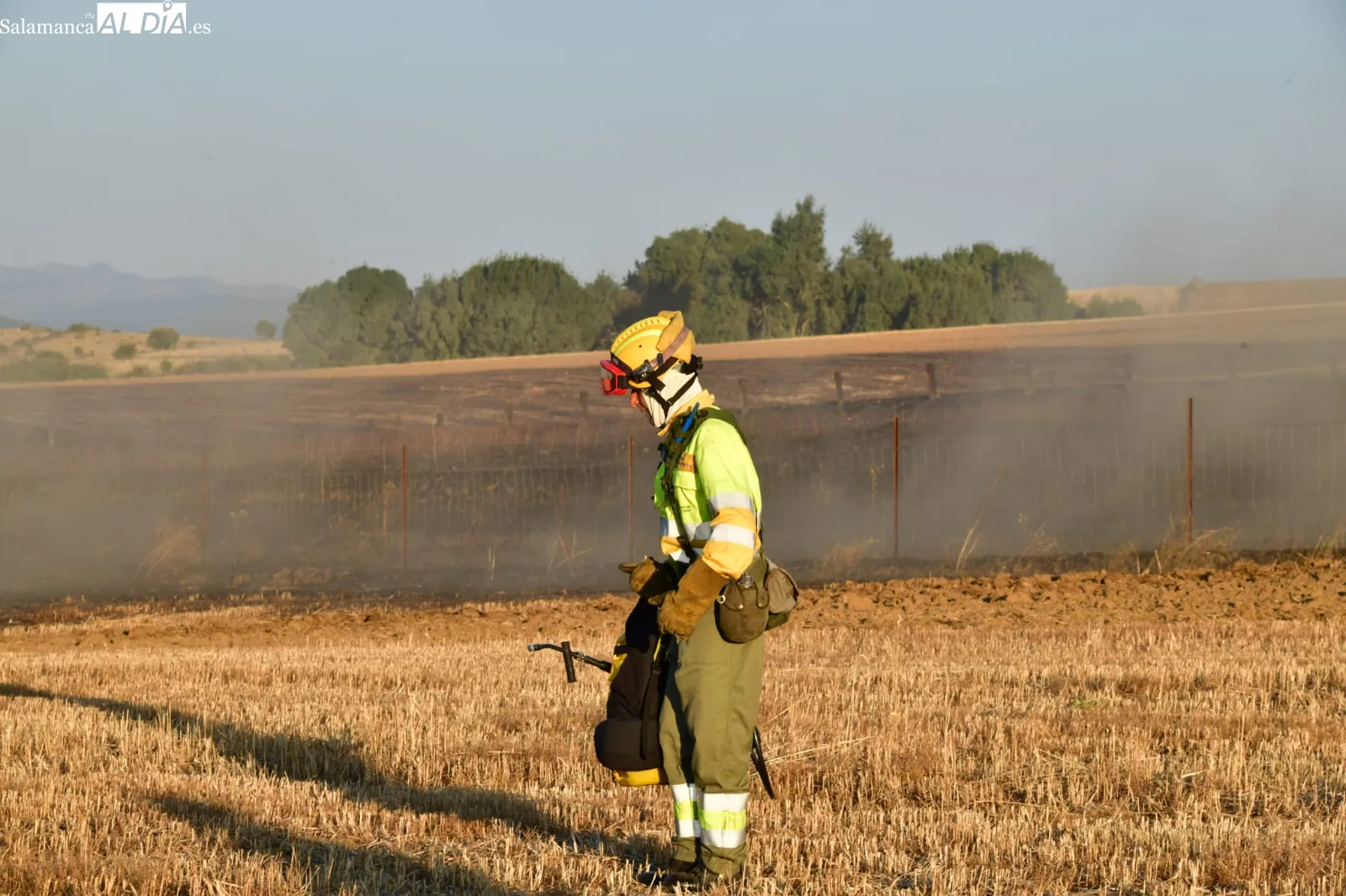 Incendio en Villar de la Yegua. Fotos: Adrián Martín