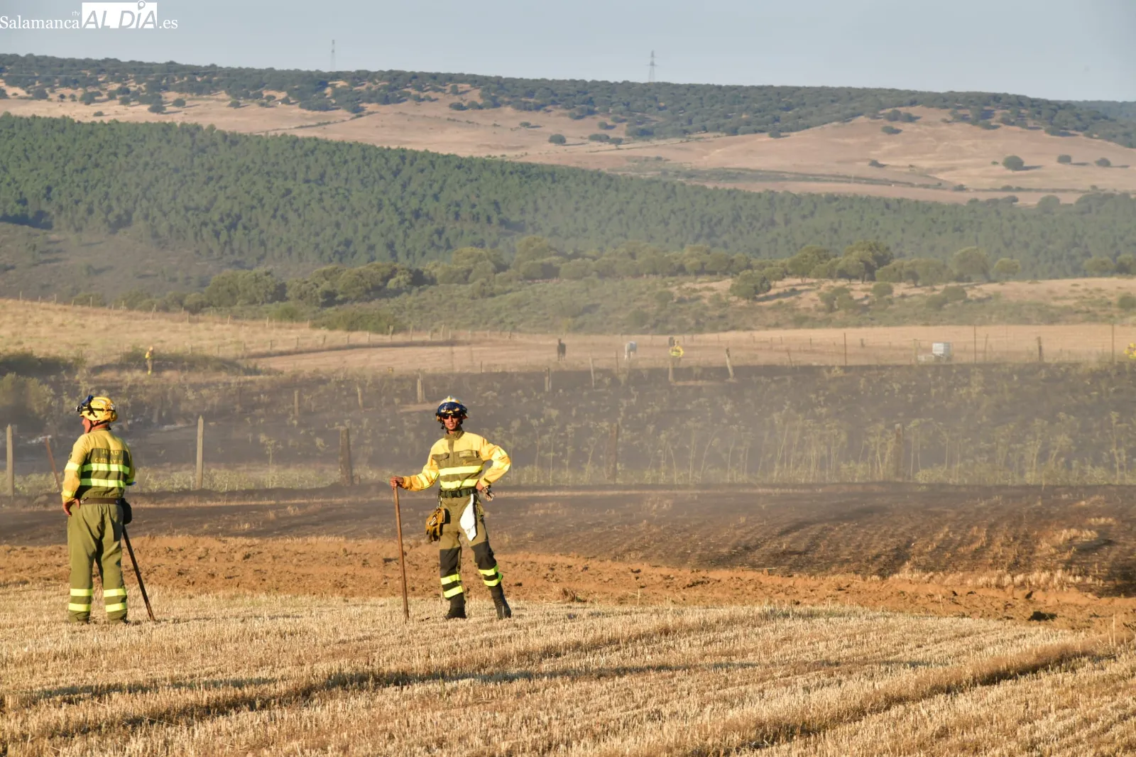 Incendio en Villar de la Yegua. Fotos: Adrián Martín