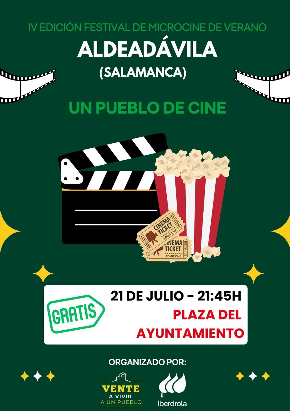 Foto 2 - Aldead&aacute;vila de la Ribera estrena su IV Festival Microcine de Verano con Cultura Inquieta