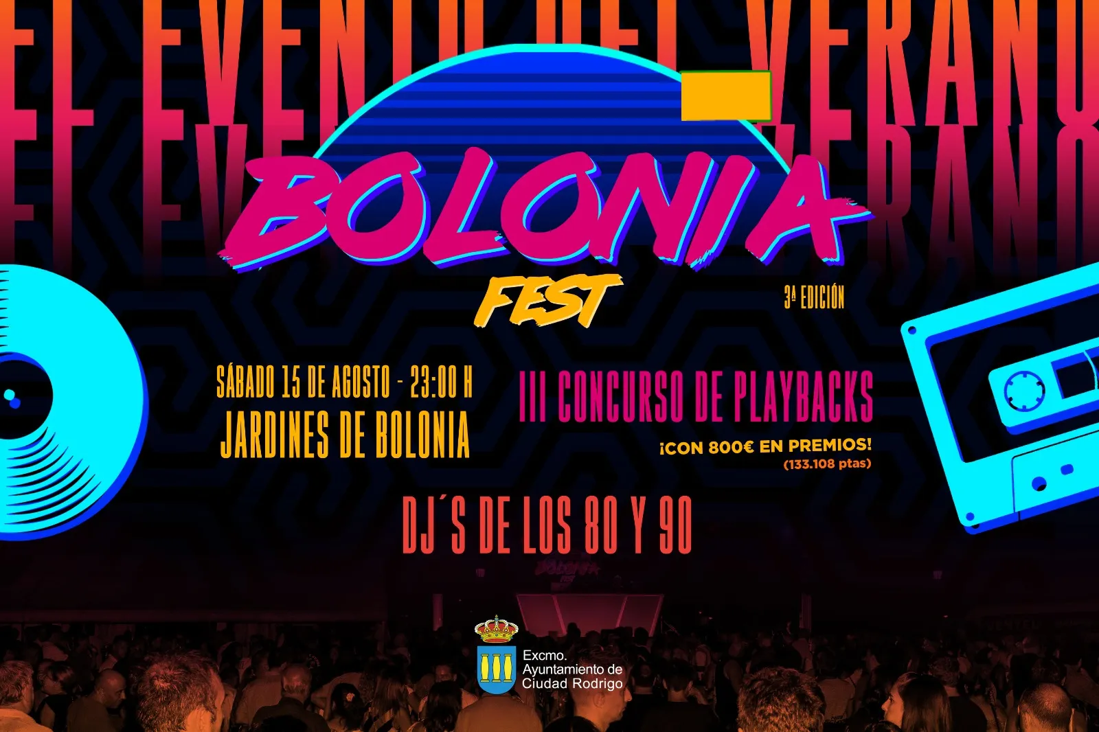 Foto 2 - Ciudad Rodrigo revive los a&ntilde;os 80 y 90 con la tercera edici&oacute;n del Bolonia Fest
