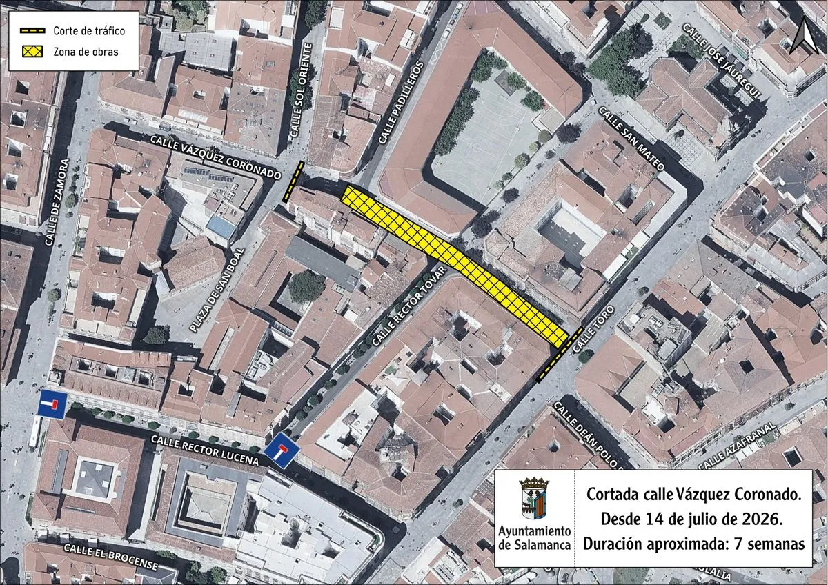 Foto 2 - La calle V&aacute;zquez Coronado se cortar&aacute; totalmente al tr&aacute;fico del 14 de julio al 1 de septiembre
