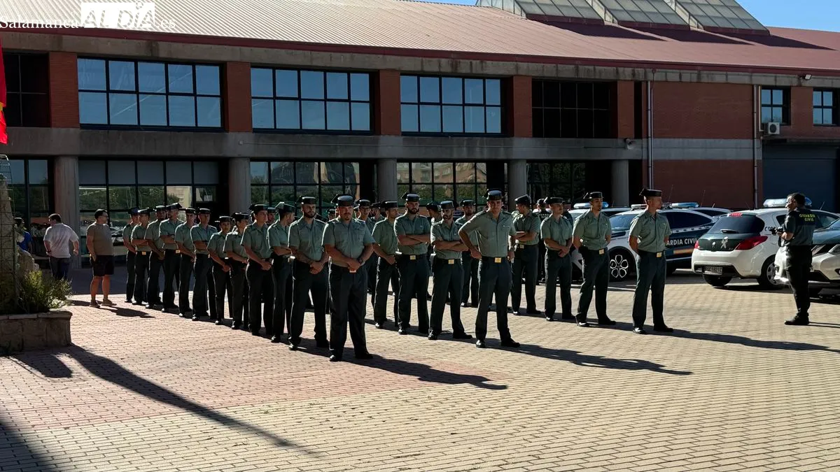 La Guardia Civil de Salamanca recibe a los guardias civiles alumnos que realizarán su periodo de prácticas | FOTOS: T.S
