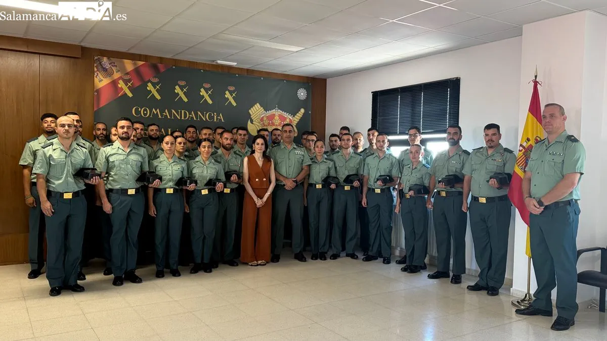 La Guardia Civil de Salamanca recibe a los guardias civiles alumnos que realizarán su periodo de prácticas | FOTOS: T.S