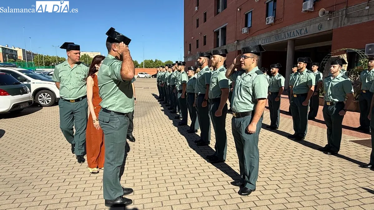 La Guardia Civil de Salamanca recibe a los guardias civiles alumnos que realizarán su periodo de prácticas | FOTOS: T.S