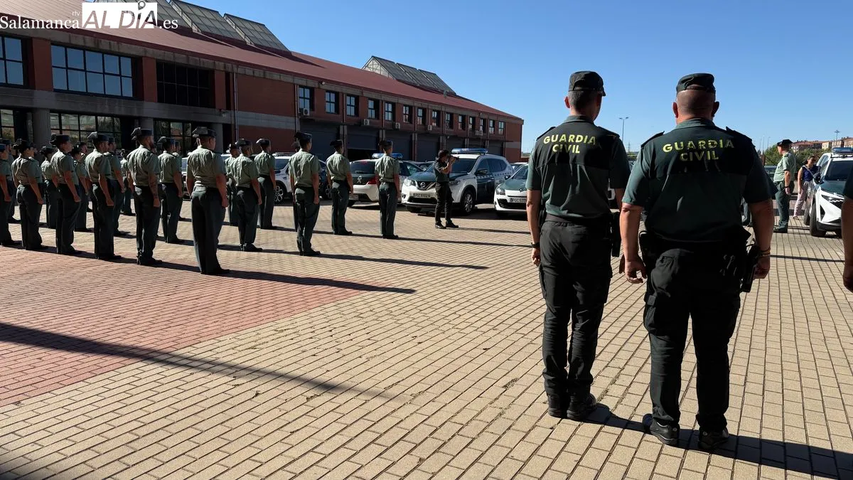 La Guardia Civil de Salamanca recibe a los guardias civiles alumnos que realizarán su periodo de prácticas | FOTOS: T.S