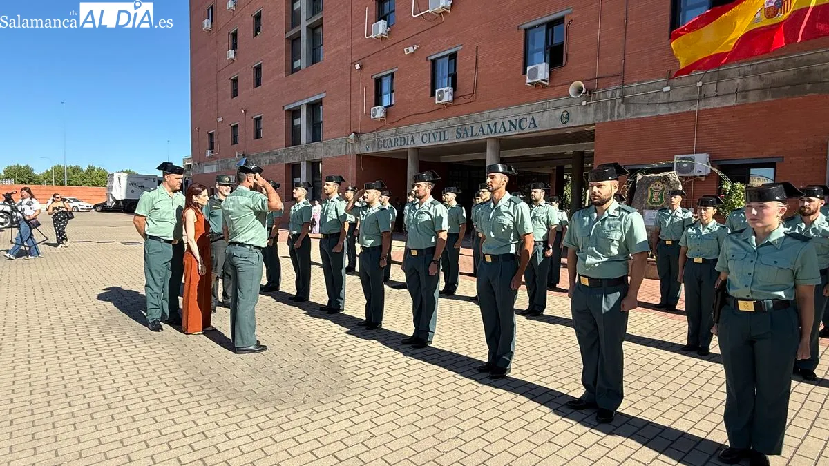La Guardia Civil de Salamanca recibe a los guardias civiles alumnos que realizarán su periodo de prácticas | FOTOS: T.S