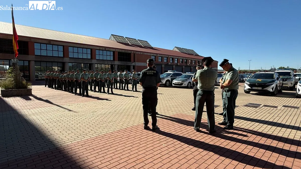La Guardia Civil de Salamanca recibe a los guardias civiles alumnos que realizarán su periodo de prácticas | FOTOS: T.S