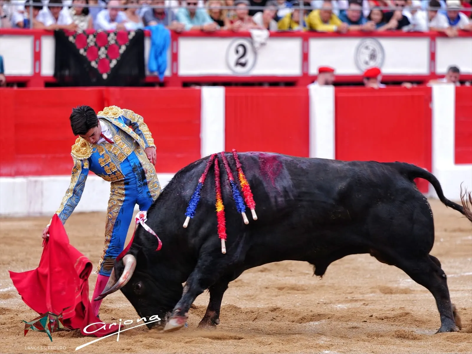 Marco Pérez, herido en Santander | Fotos: Lances de Futuro