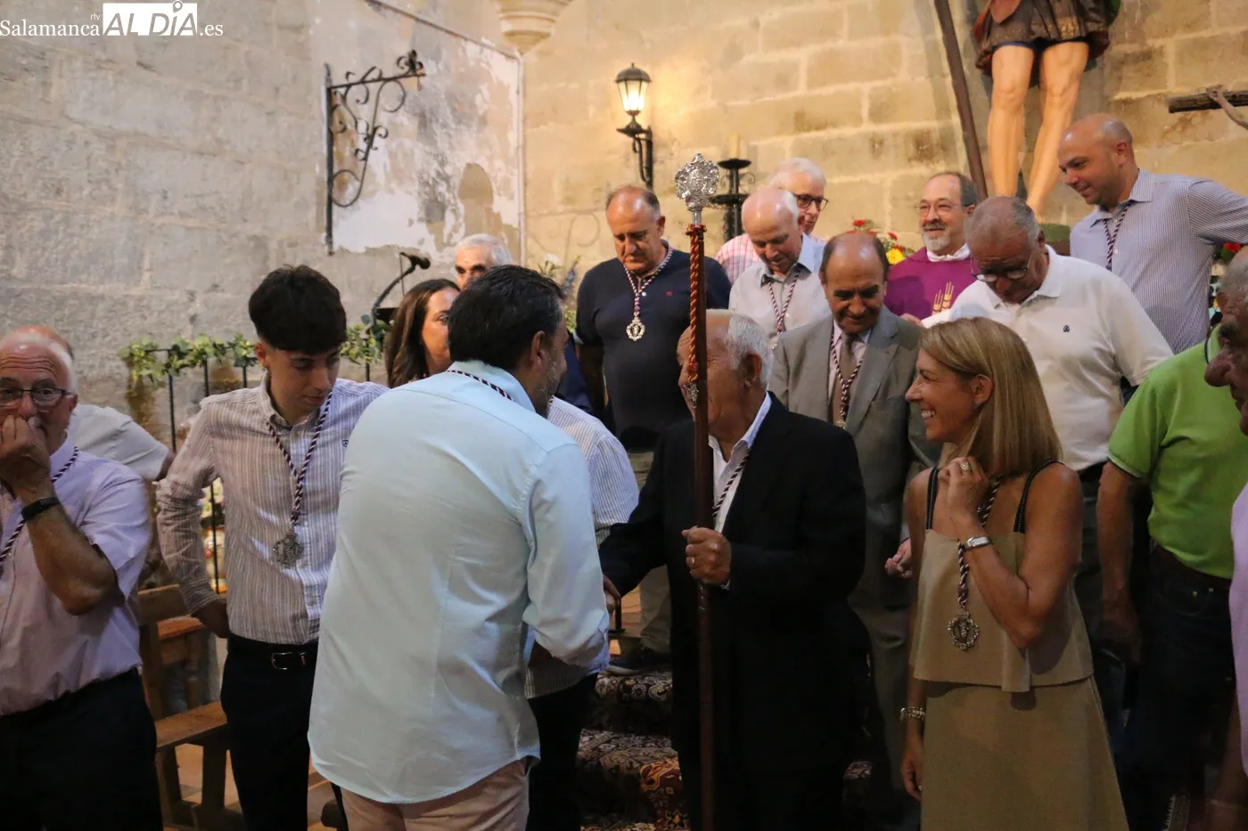 Jesús Luis Vicente del Arco cogía la vara como nuevo mayordomo de San Cristóbal / CORRAL 