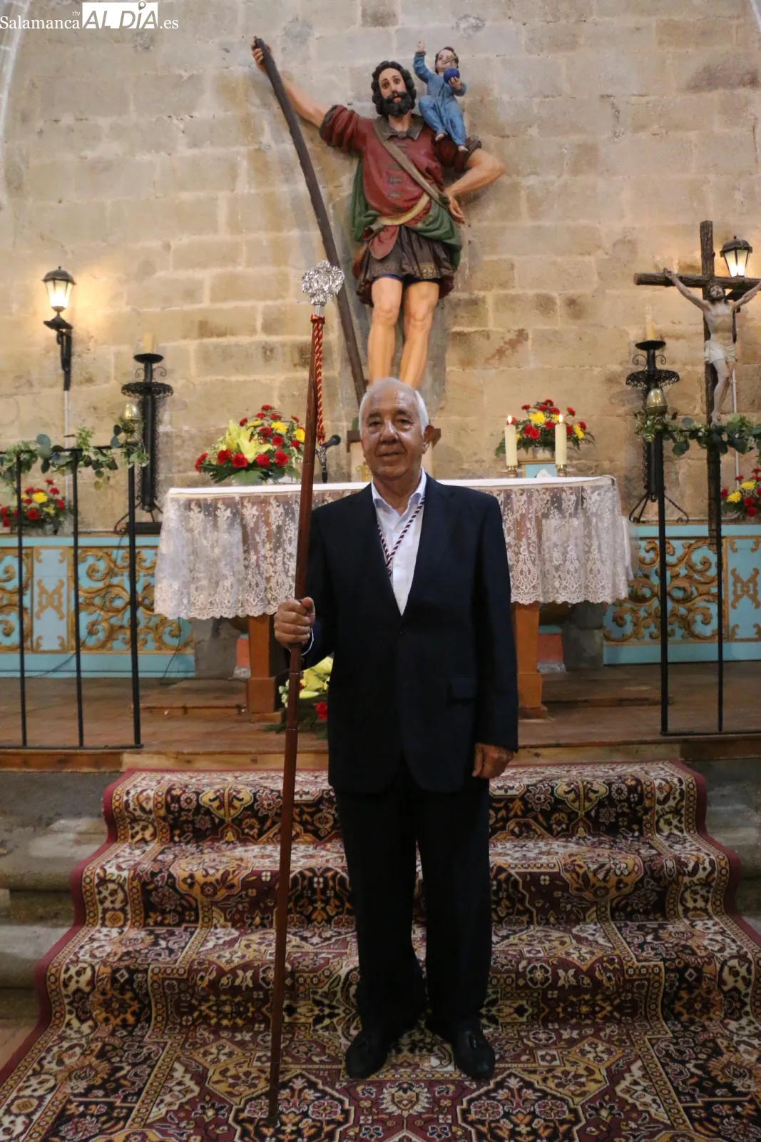 Jesús Luis Vicente del Arco cogía la vara como nuevo mayordomo de San Cristóbal / CORRAL 