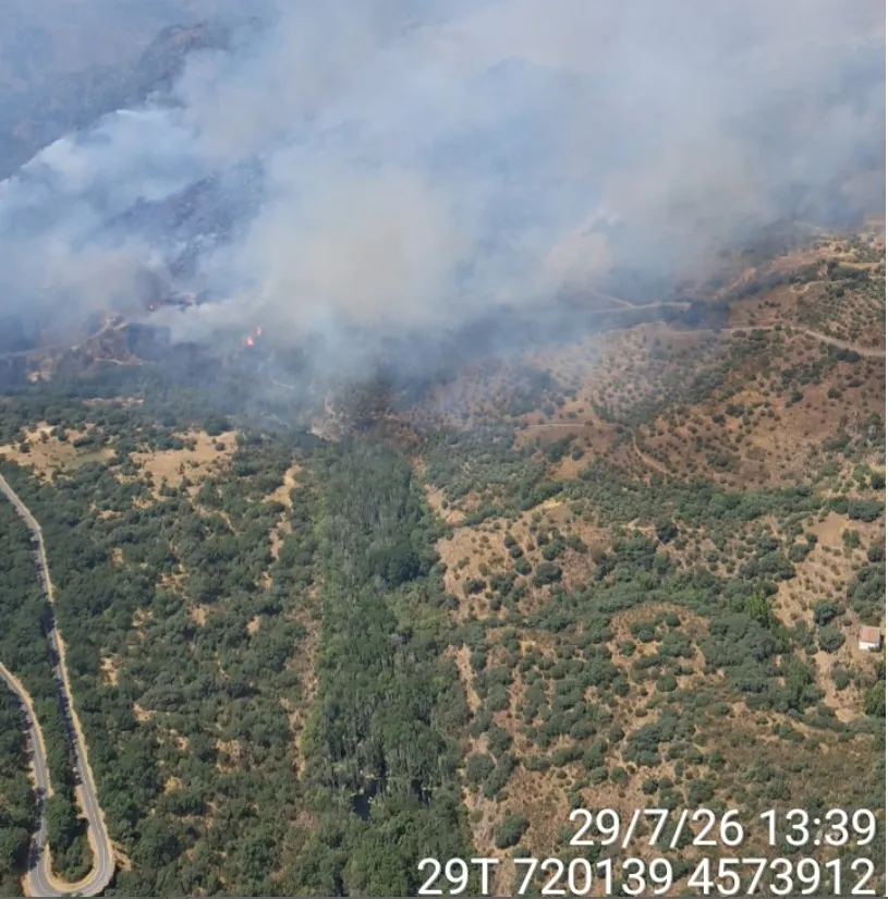 Imágenes del incendio tomadas por los efectivos de extinción