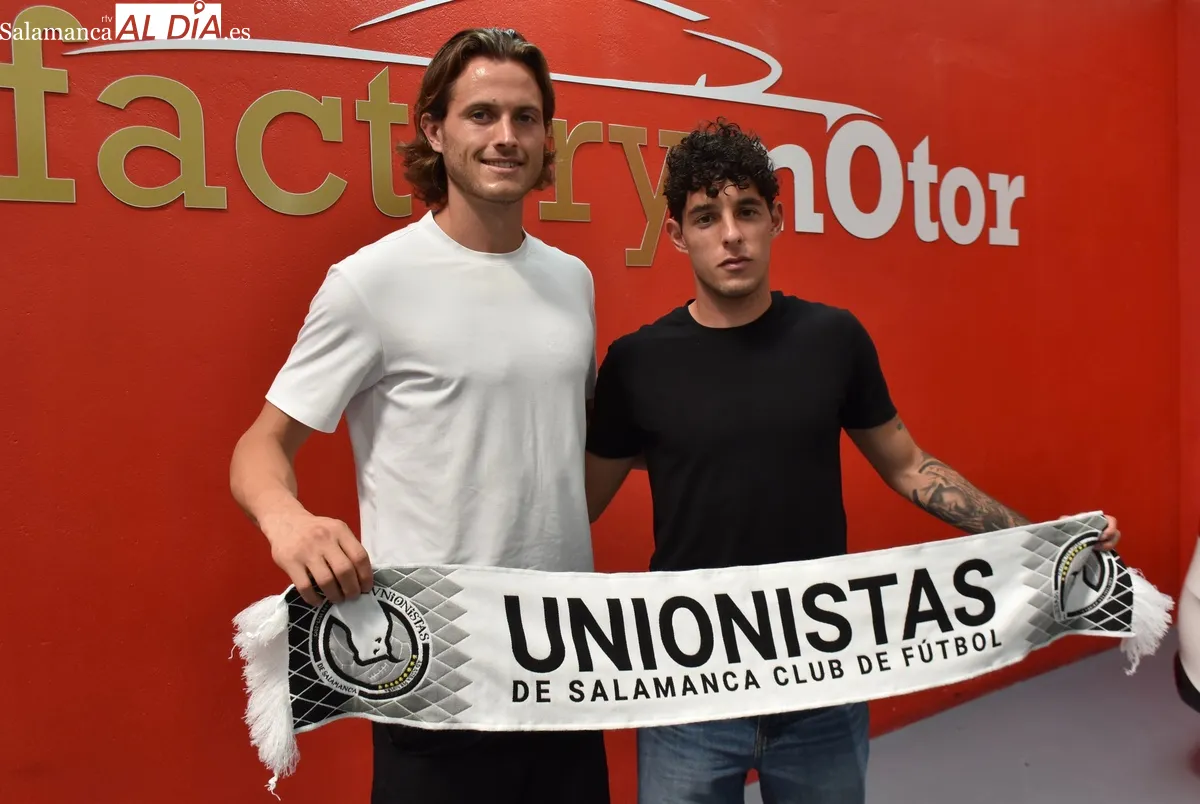 Emilio Bernad y Dani Morer refuerzan a Unionistas de cara a la nueva temporada. Fotos de Miguel González