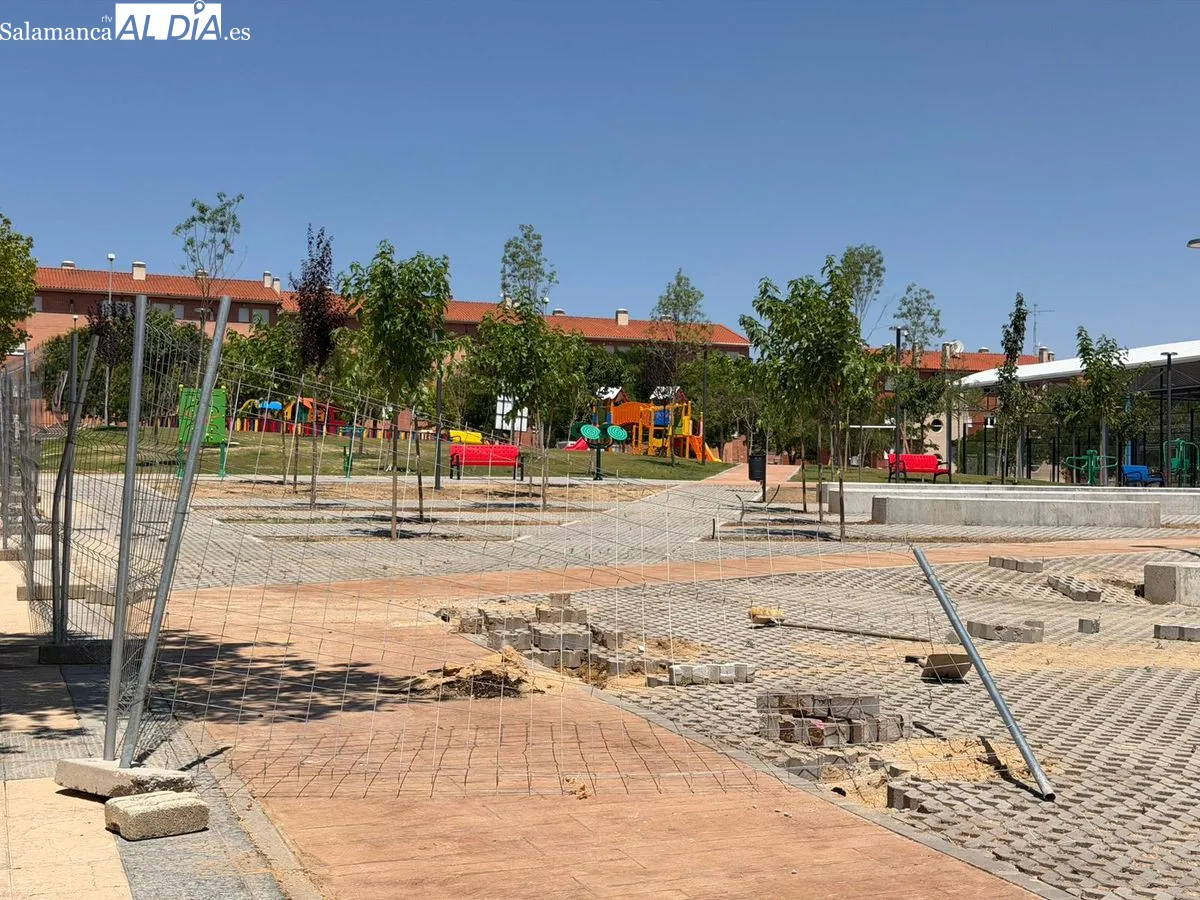 Así se encuentran las obras de la Plaza de Vistahermosa | FOTOS: V. Martins
