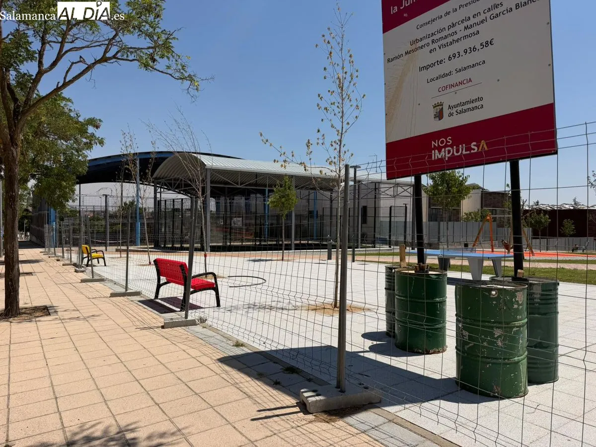 Así se encuentran las obras de la Plaza de Vistahermosa | FOTOS: V. Martins
